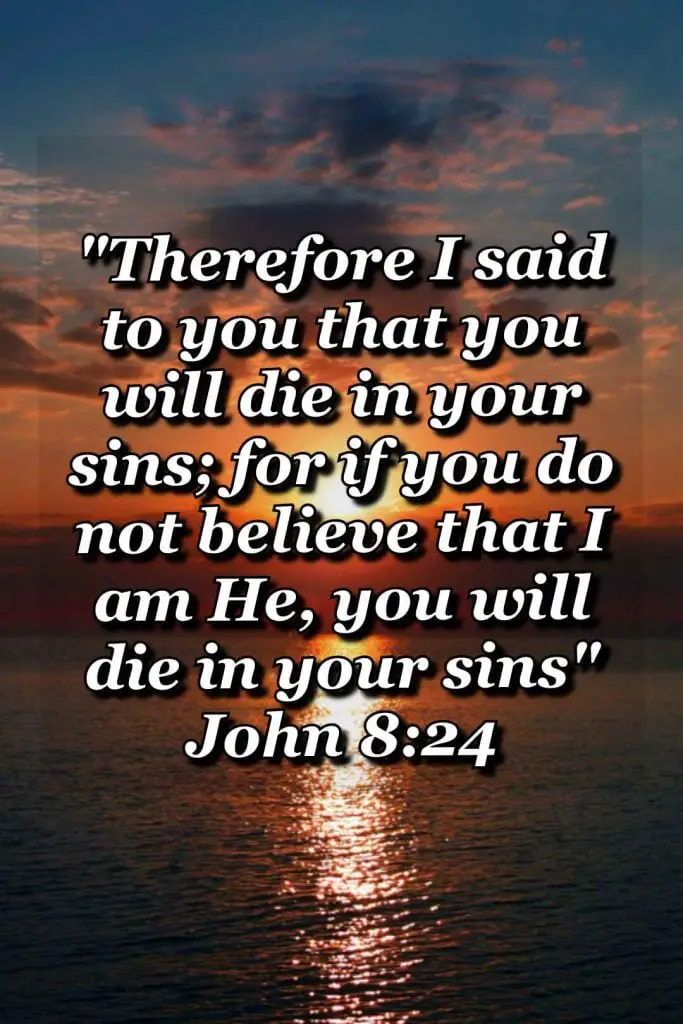 bible varses wallpaper faith (John 8:24)