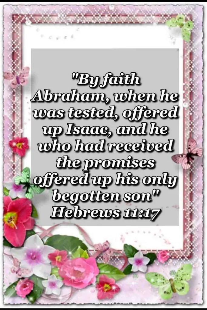 bible verse wallpaper (Hebrews 11:17)