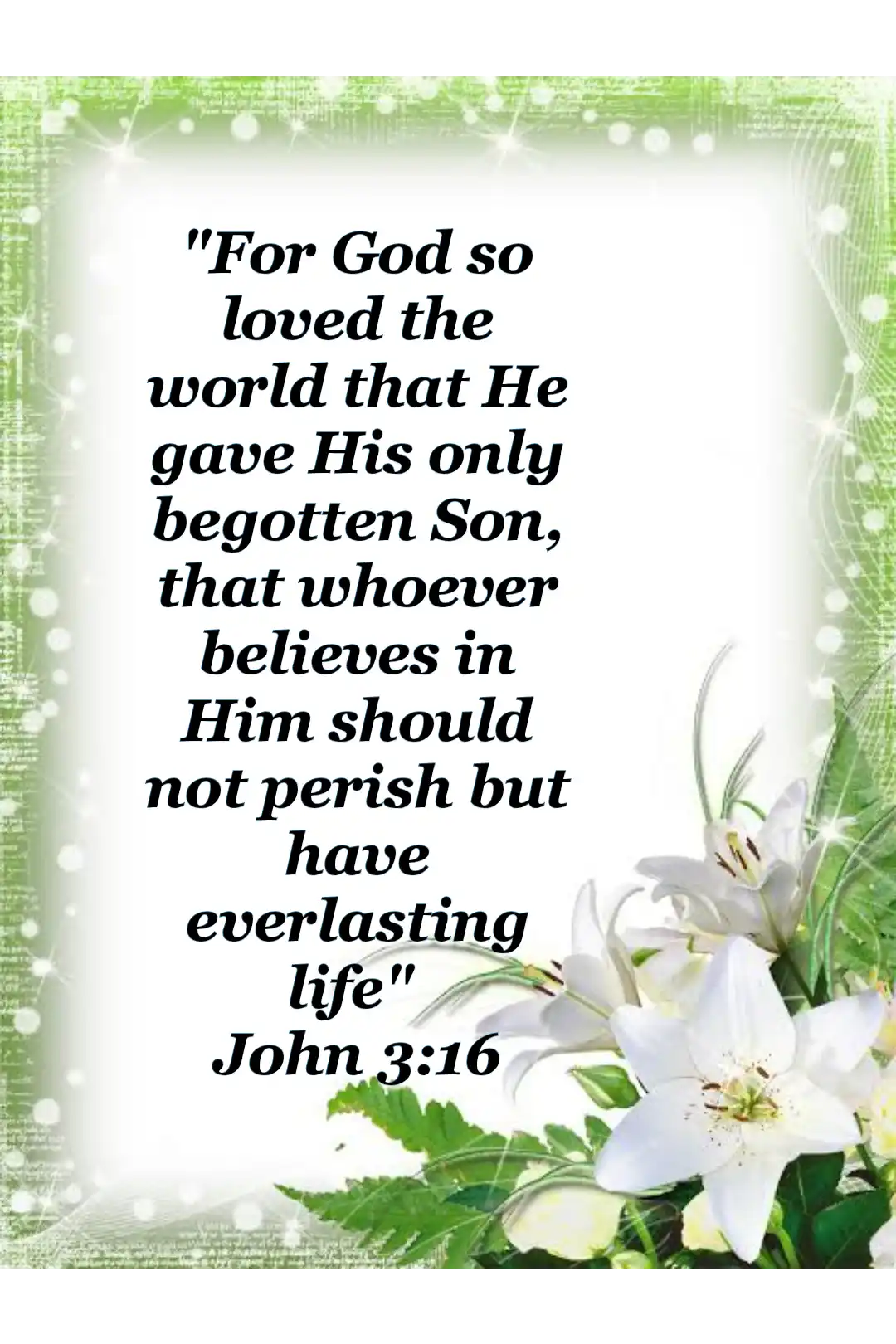 Bible Verses About Awesome God (John 3:16)