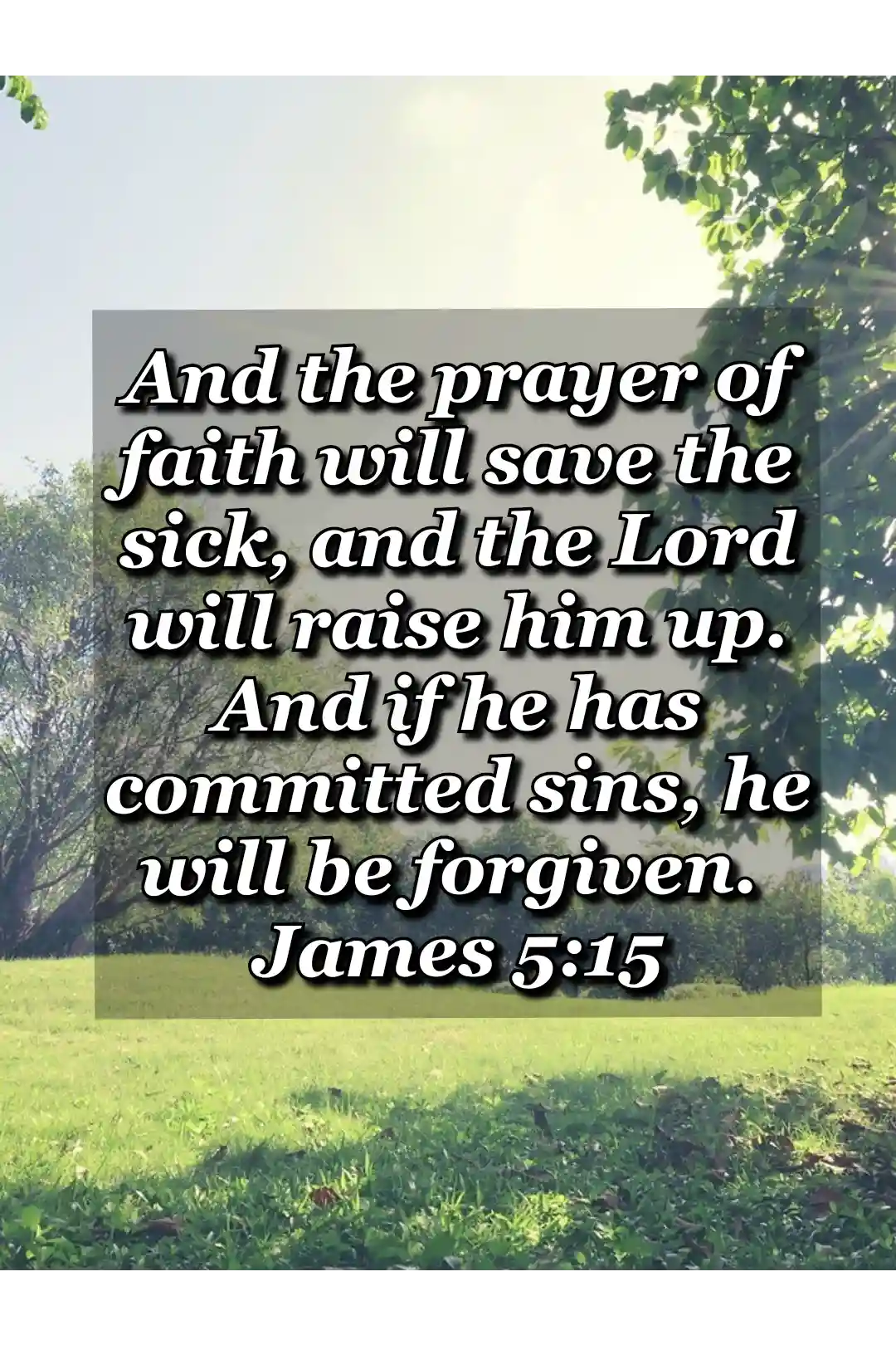 bible verses wallpaper about healing (James 5:15)