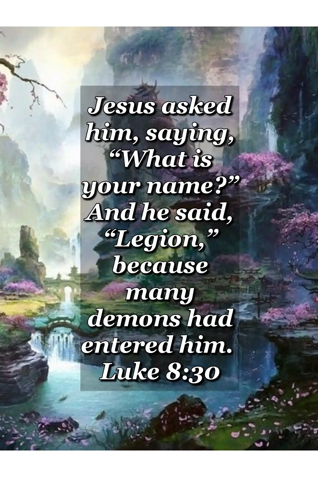 bible verses wallpaper about healing (Luke 8:30)