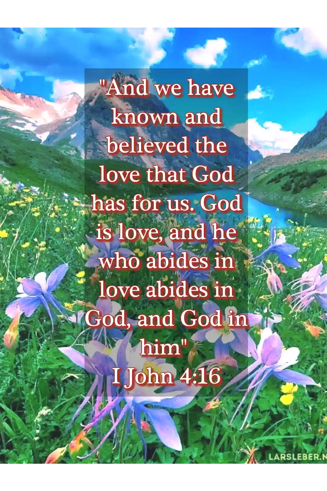 Bible verses about god’s love for us (1 John 4:16)
