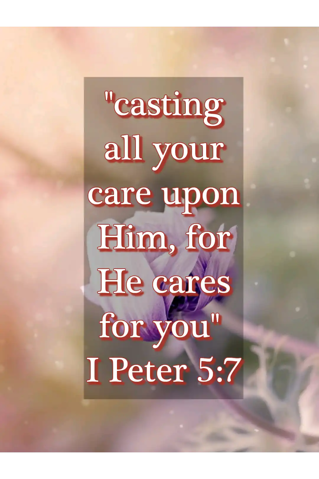 bible verses for depression (1 Peter 5:7)