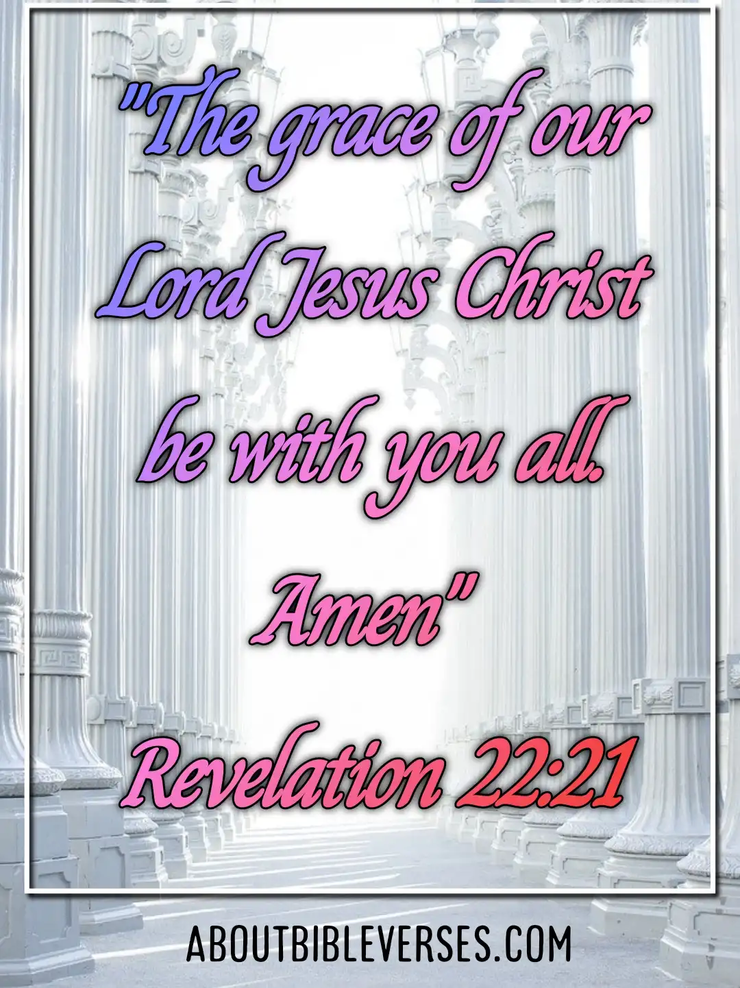 Today's bible verse (Revelation 22:21)