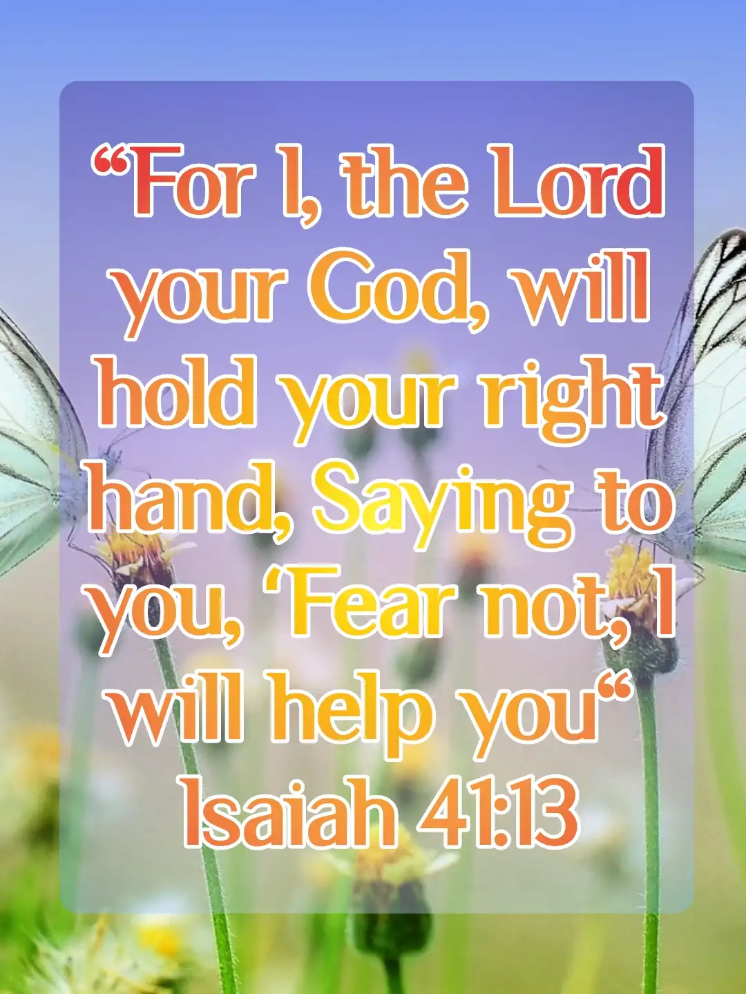 today bible verse (Isaiah 41:13 )