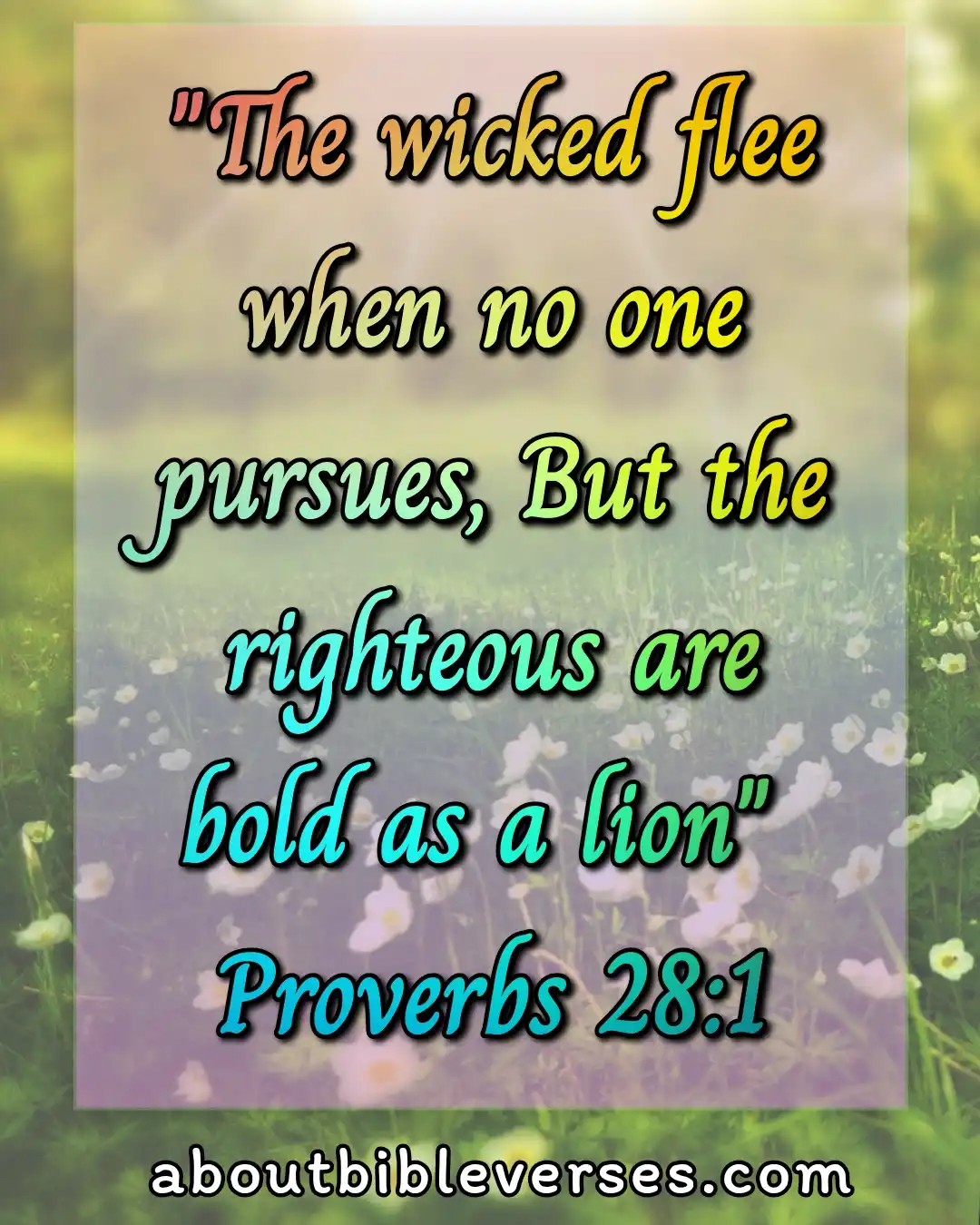 Bible Verses About Courage (Proverbs 28:1)