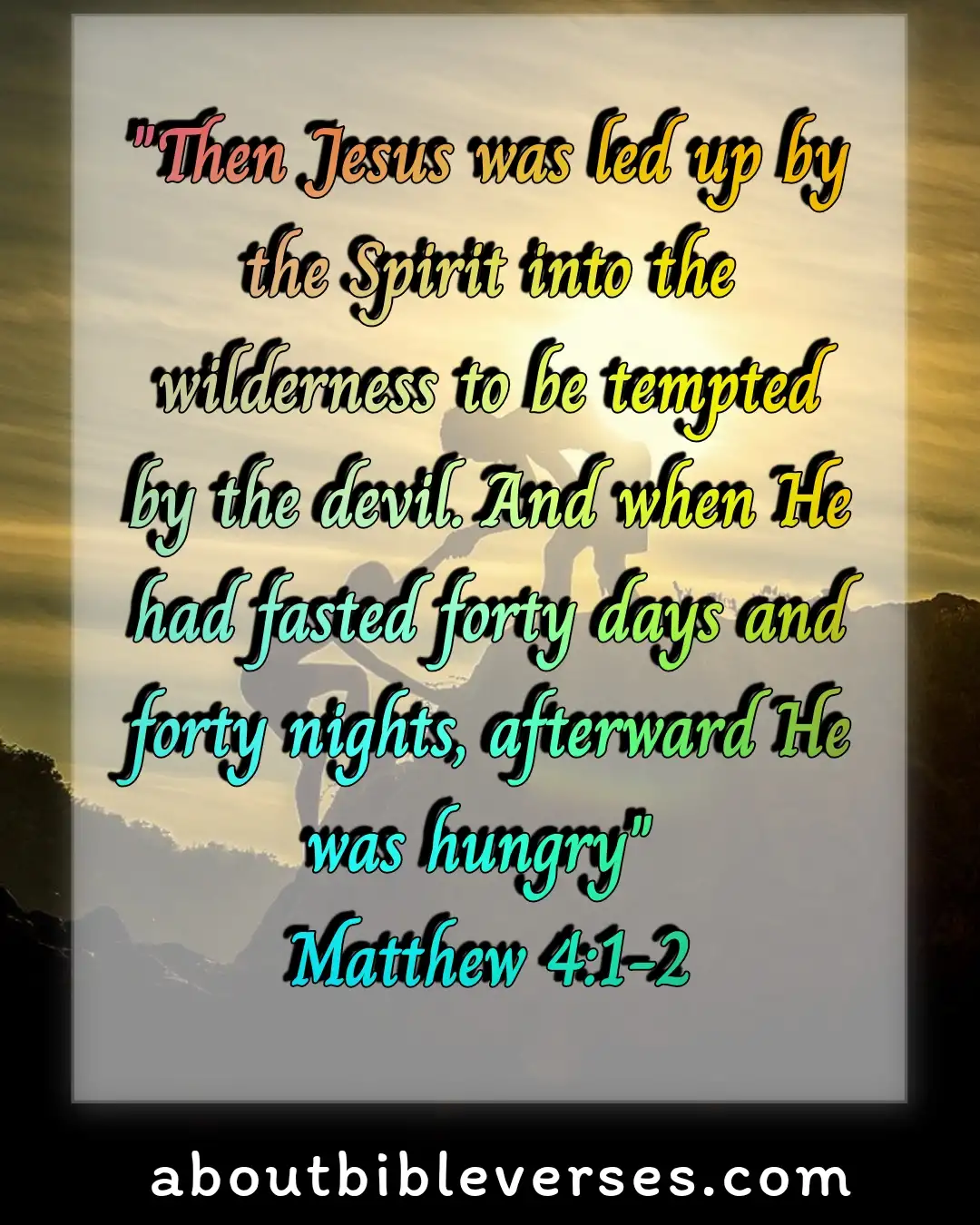 Bible Verses about Fasting (Matthew 4:1-2)