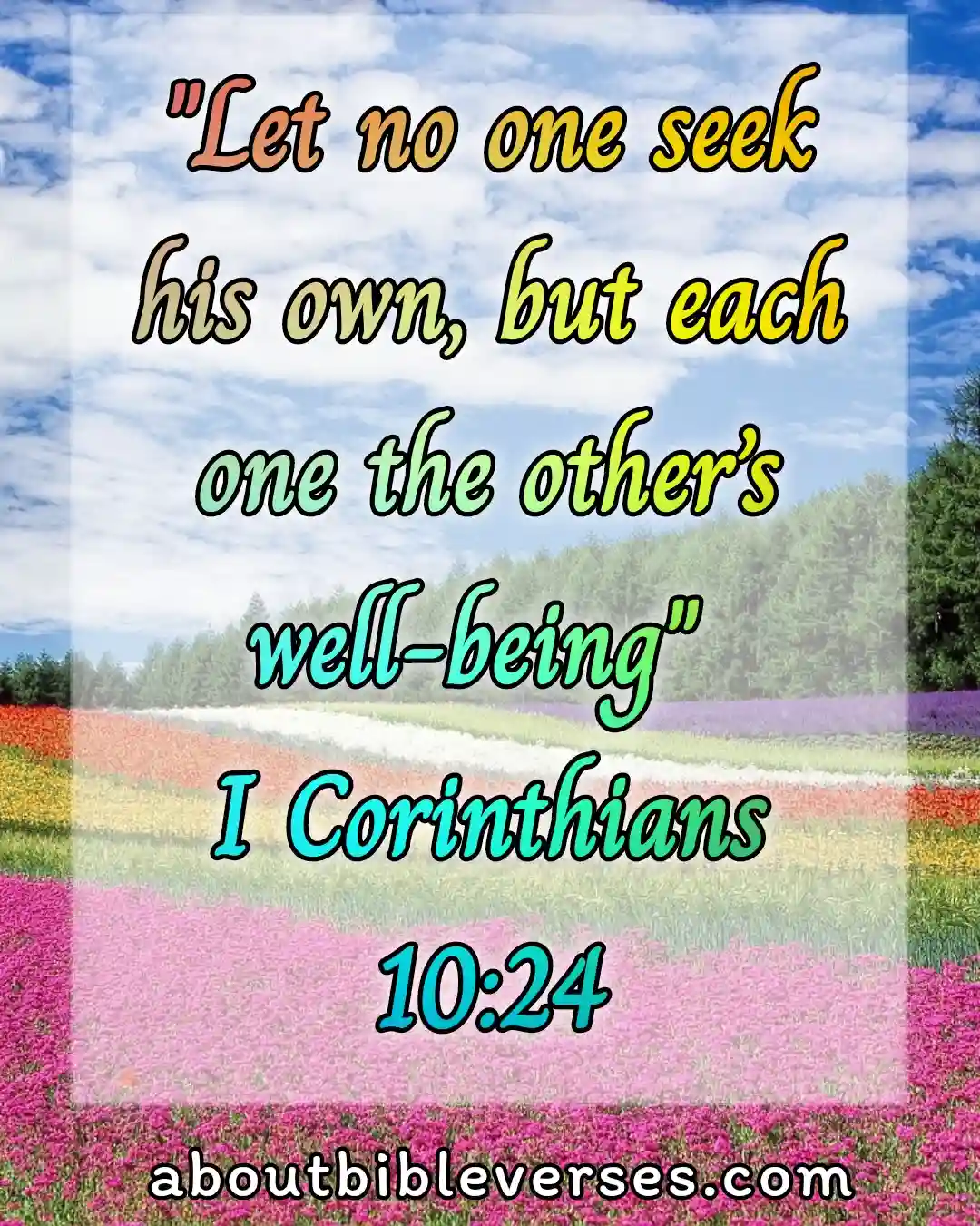 Bible say about Selfishness (1 Corinthians 10:24)