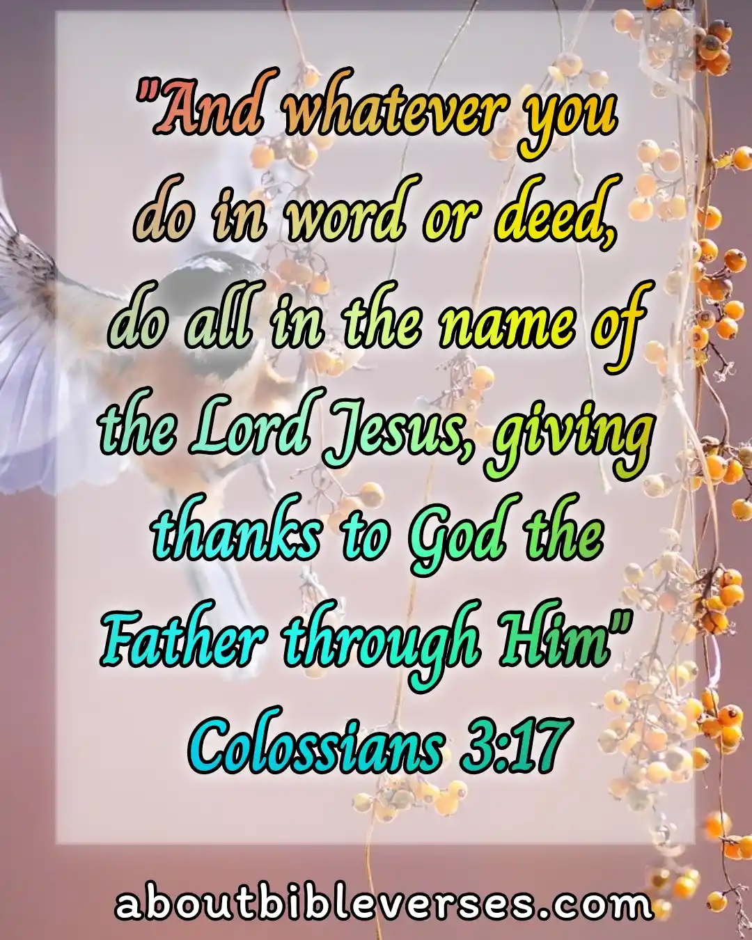 bible verse Real christian (Colossians 3:17)