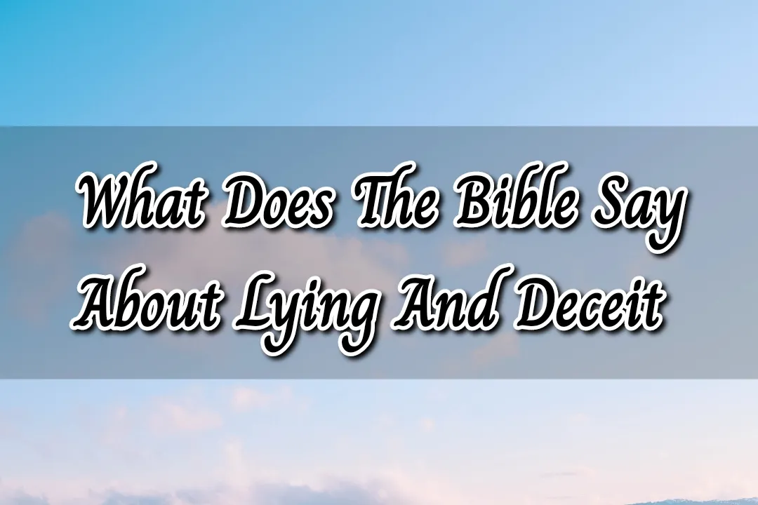bible verses lying and deceit