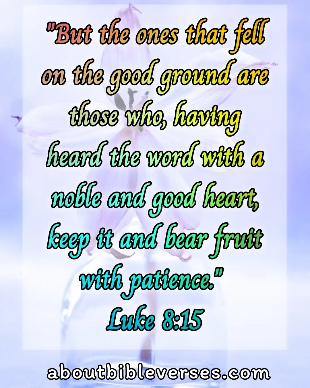 bible verses patience in hard times (Luke 8:15)