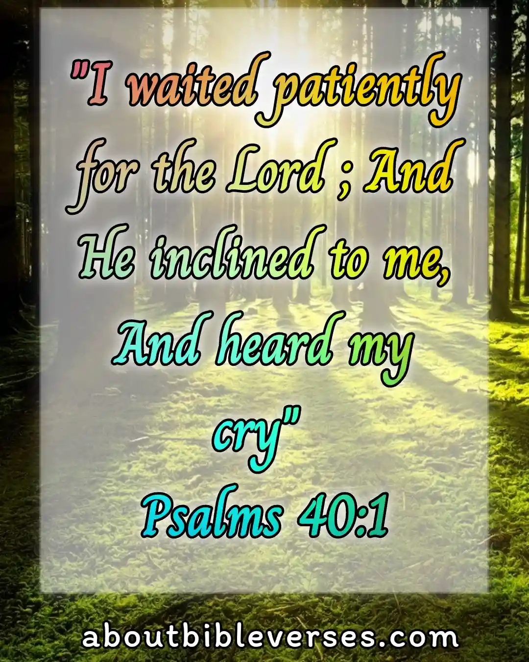 bible verses patience in hard times (Psalm 40:1)