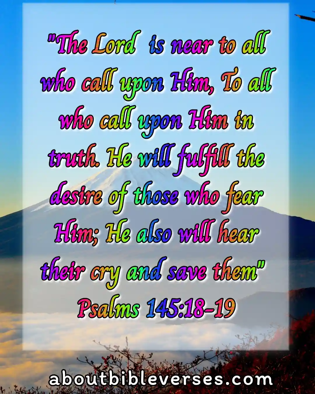 today Bible Verse (Psalm 145:18-19)