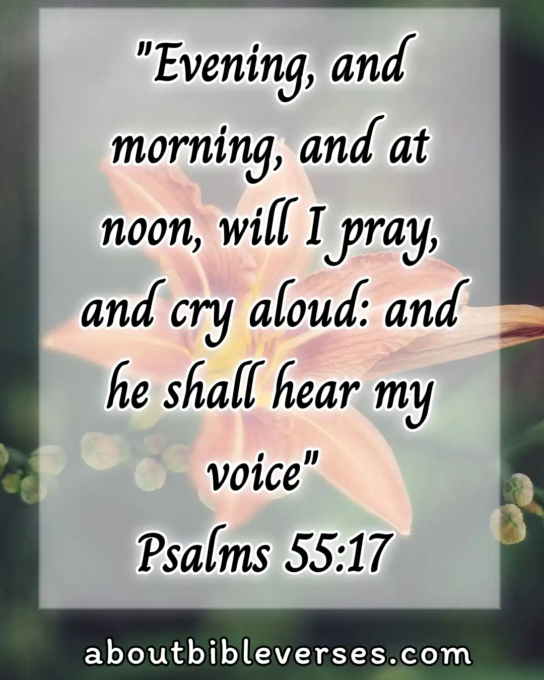 Good morning bible verses (Psalm 55:17)