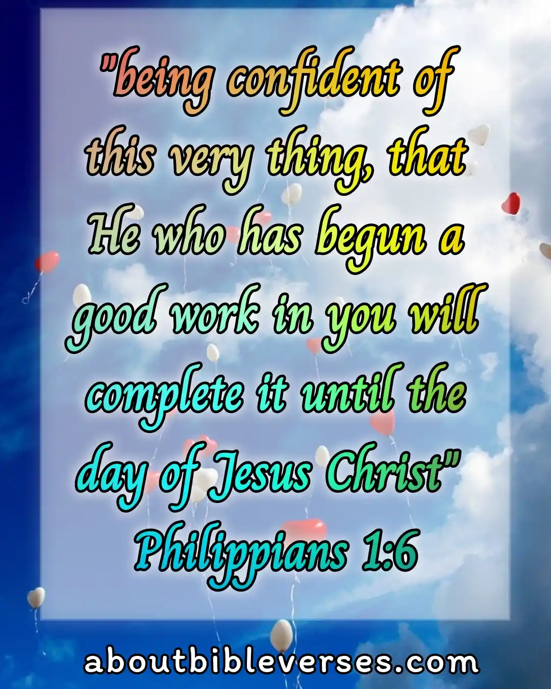 Bible Verses About Self Confidence (Philippians 1:6)