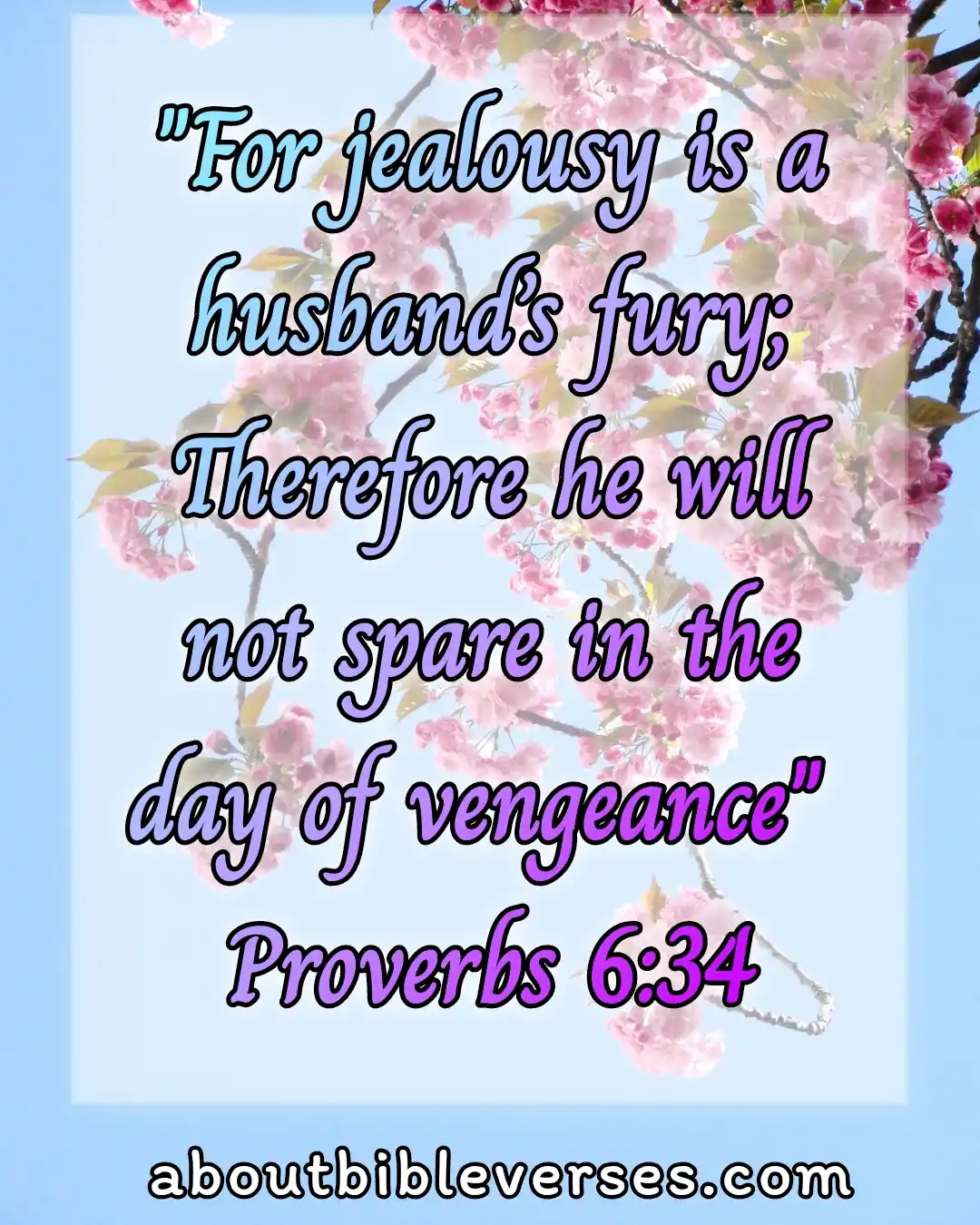 bible verses about jealousy and envy (Proverbs 6:34)