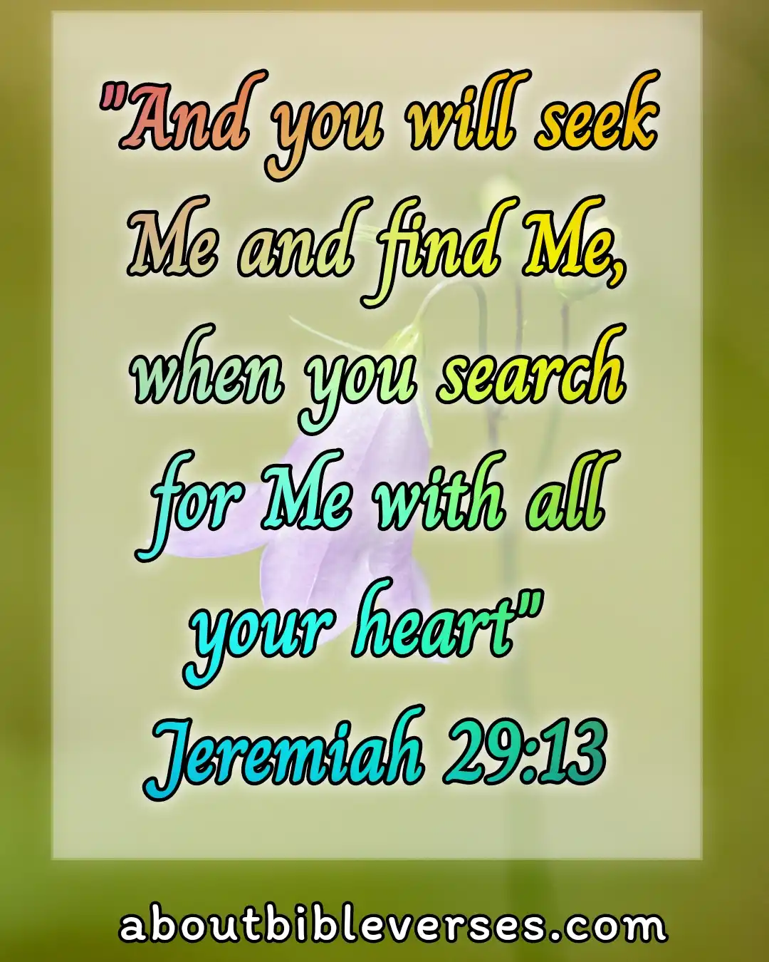 Bible Verses about Seeking God (Jeremiah 29:13)