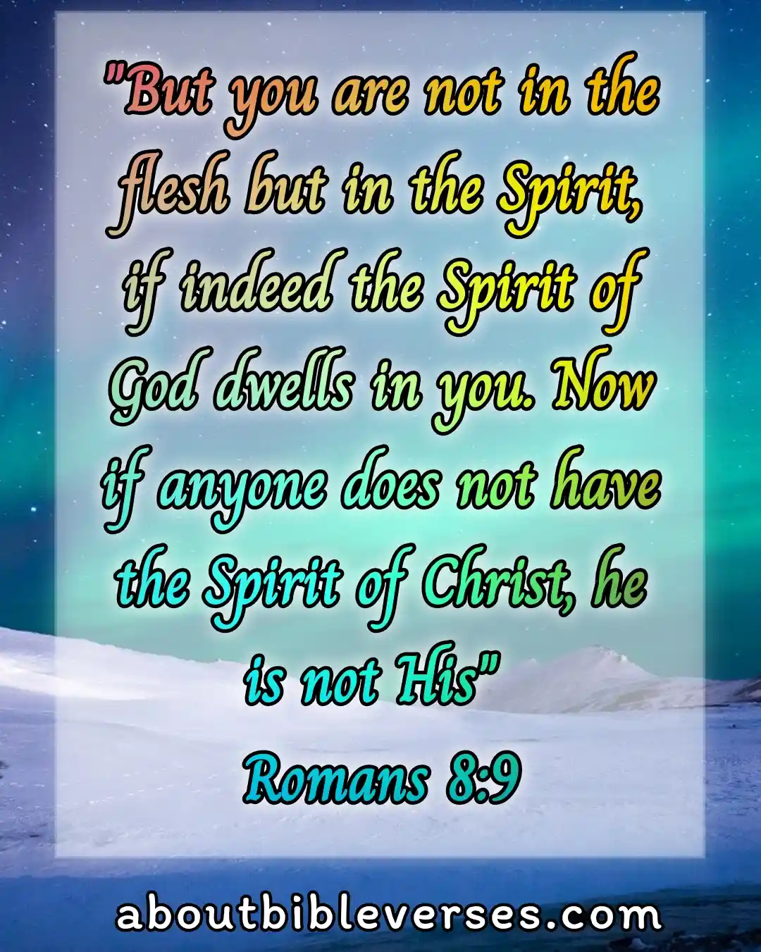 bible verses holiness (Romans 8:9)