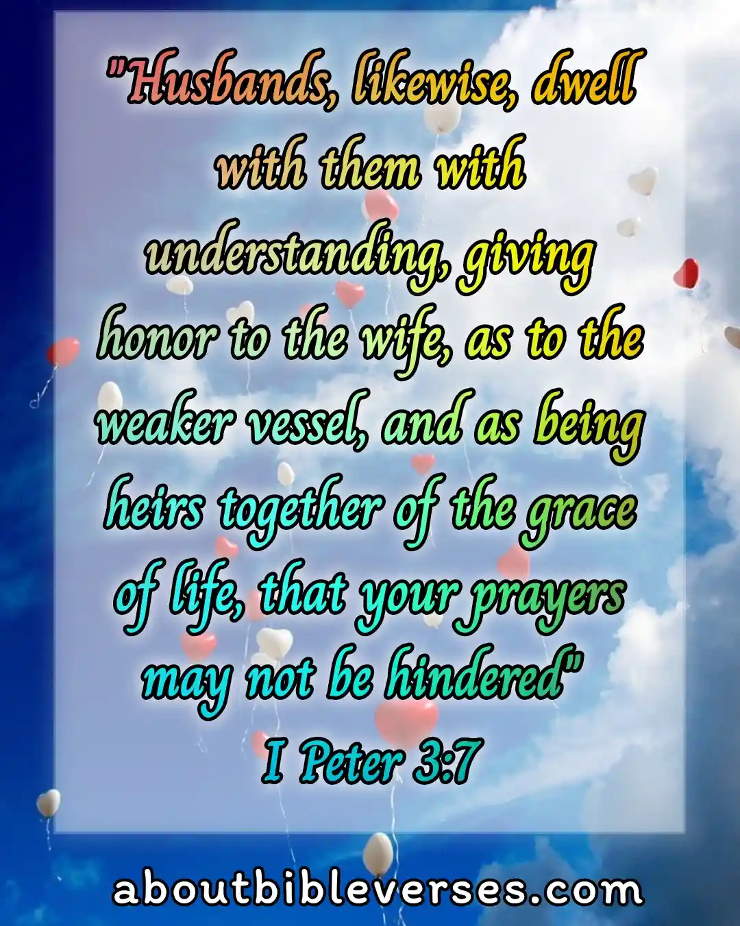 bible verses husband and wife relationship (1 Peter 3:7)