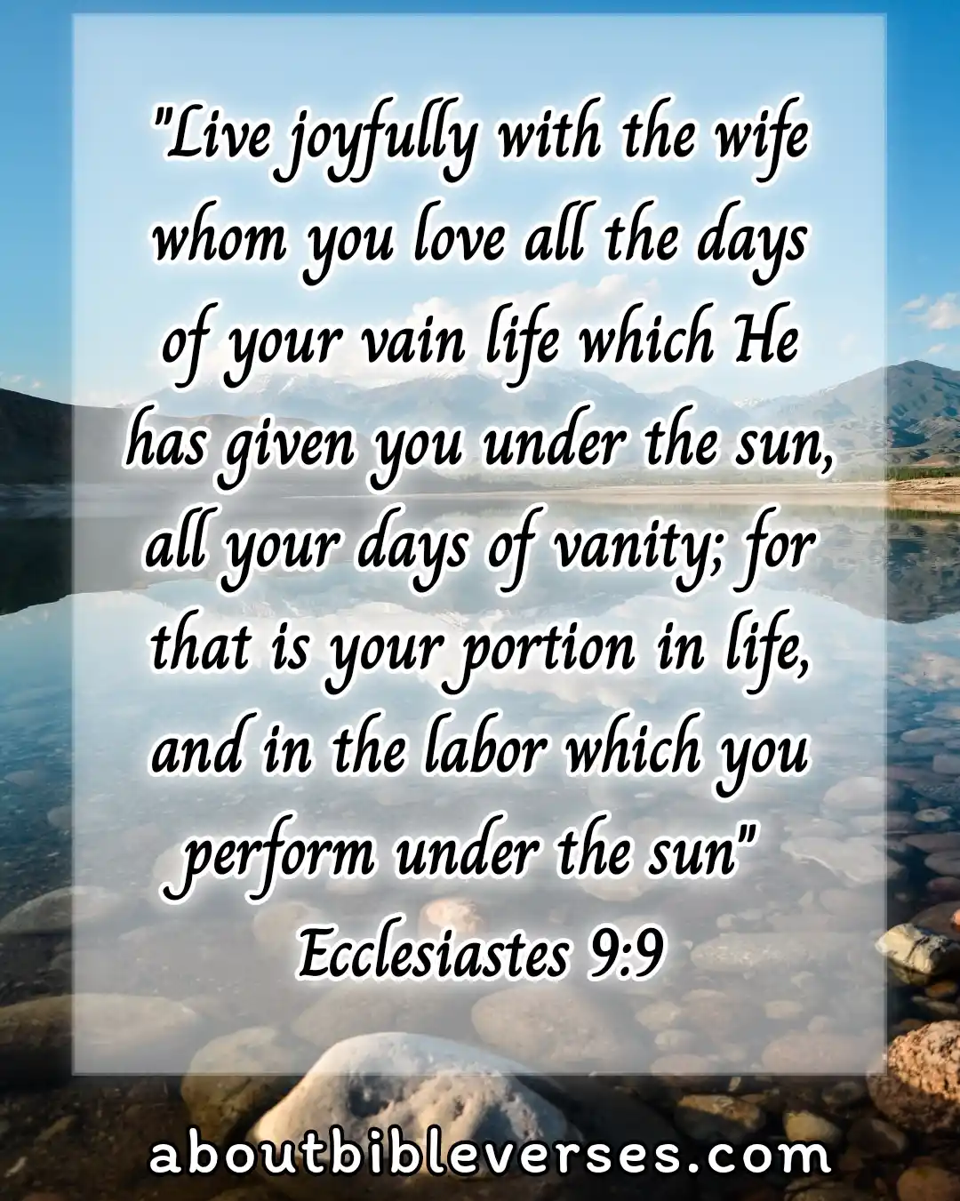 bible verses husband and wife relationship (Ecclesiastes 9:9)