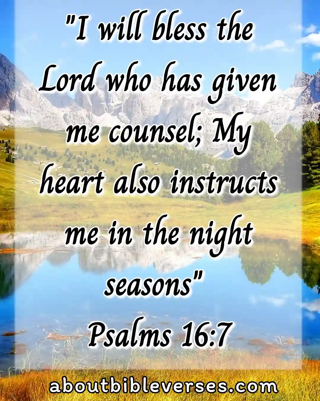 GoodNight Bible Verses (Psalm 16:7)