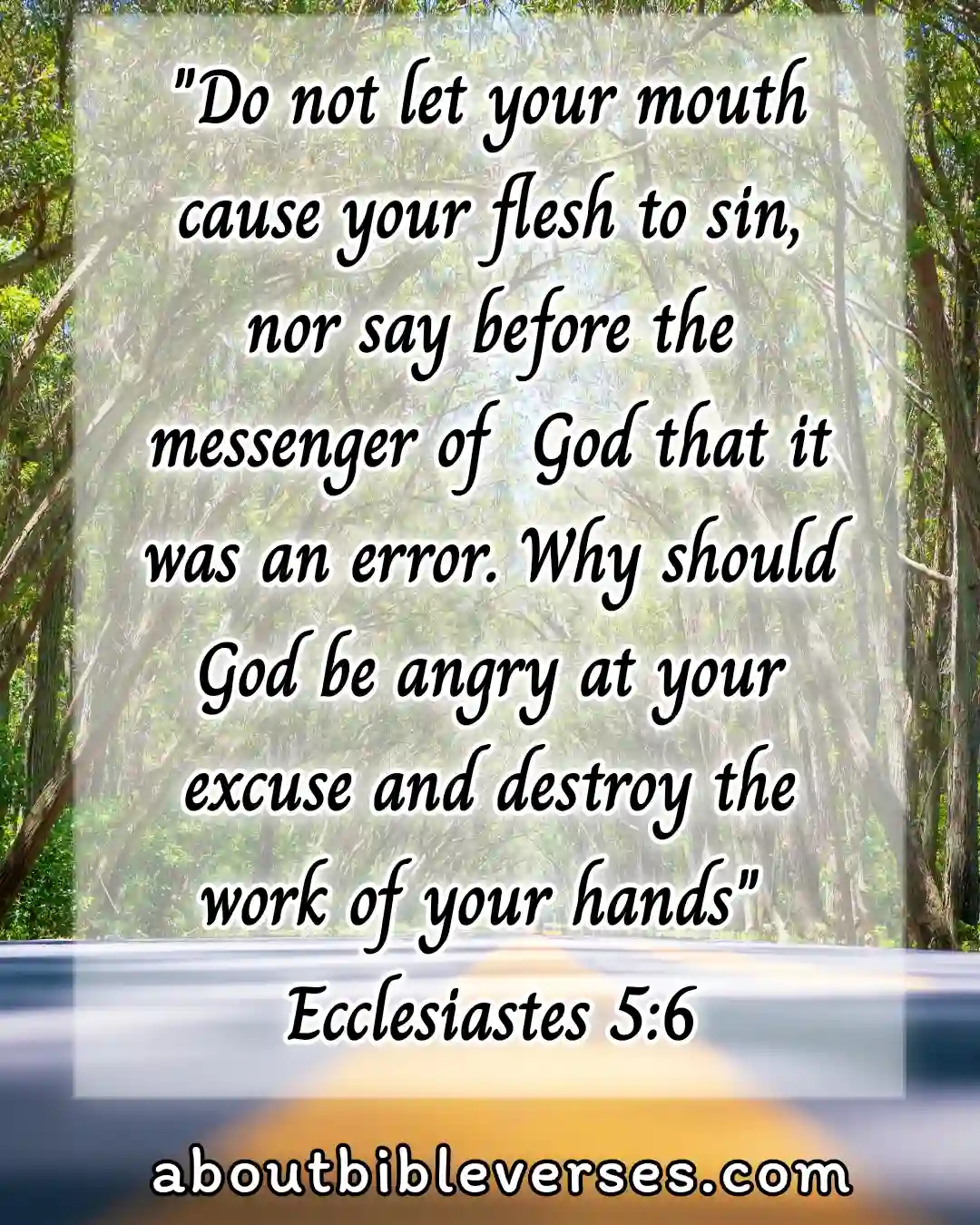 bible verses about Profanity (Ecclesiastes 5:6)