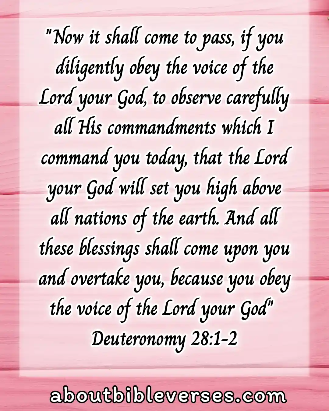 bible verses blessings from God (Deuteronomy 28:1-2)