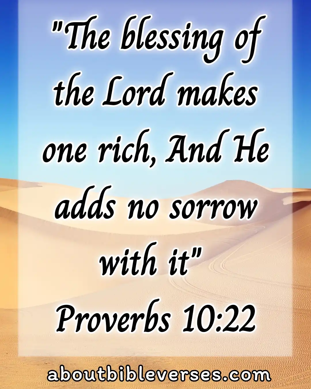Today bible verse (Proverbs 10:22)