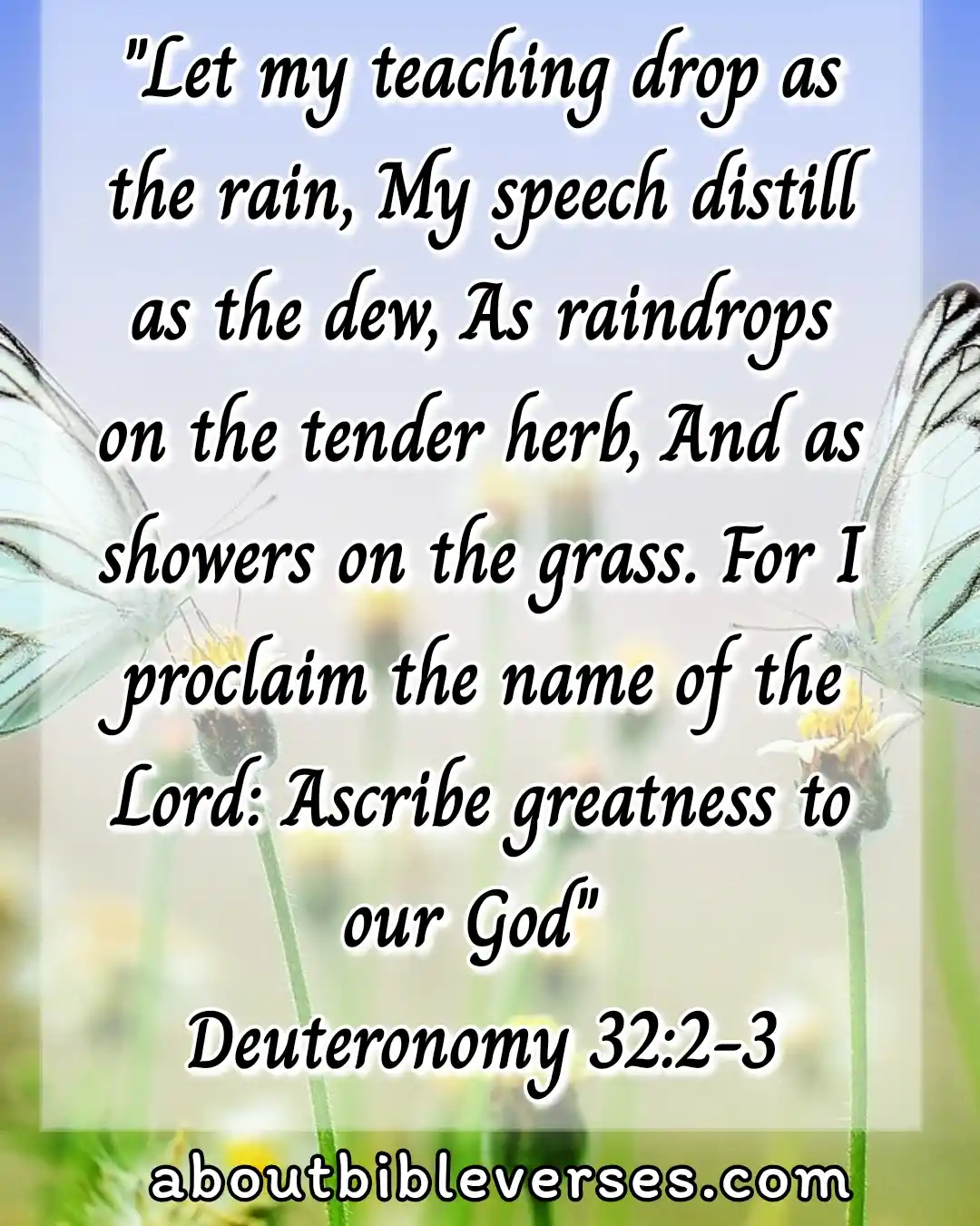Today bible verses (Deuteronomy 32:2-3)