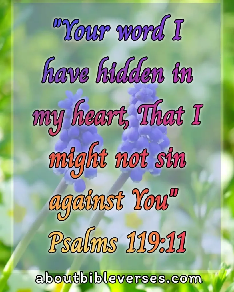 temptation bible verses (Psalm 119:11)