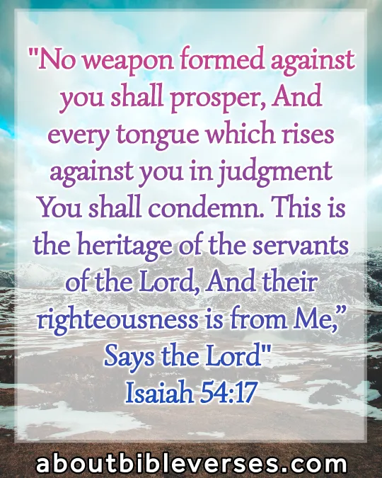 bible verses God will fight for you (Isaiah 54:17)