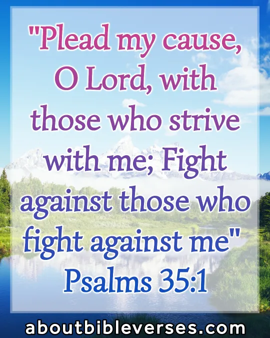 bible verses God will fight for you (Psalm 35:1)