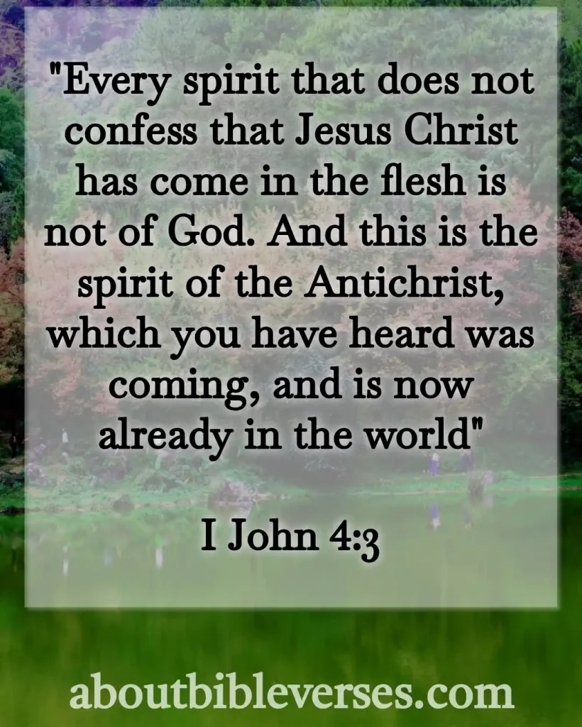 bible verses about antichrist (1 John 4:3)