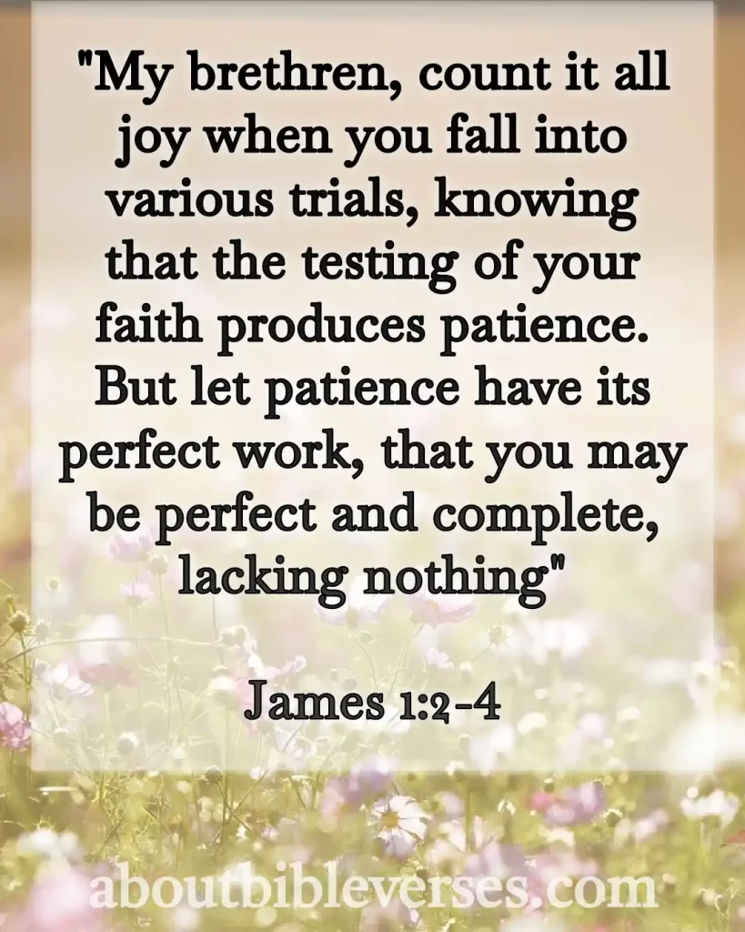 Bible Verses About Pain And Suffering (James 1:2-4)