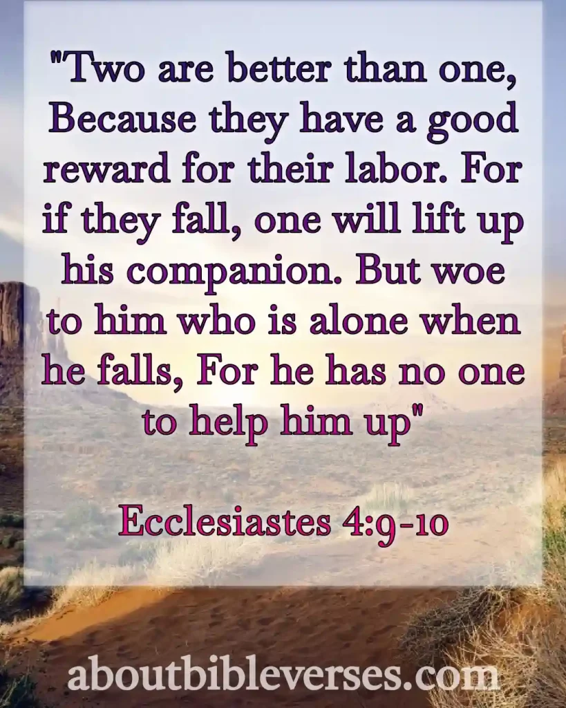 Bible Verse About Working (Ecclesiastes 4:9-10)