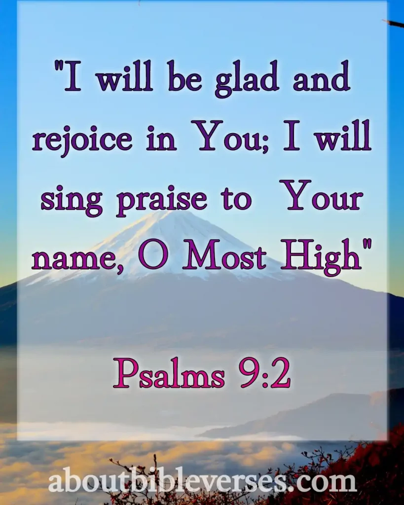 Today bible verse (Psalm 9:2)