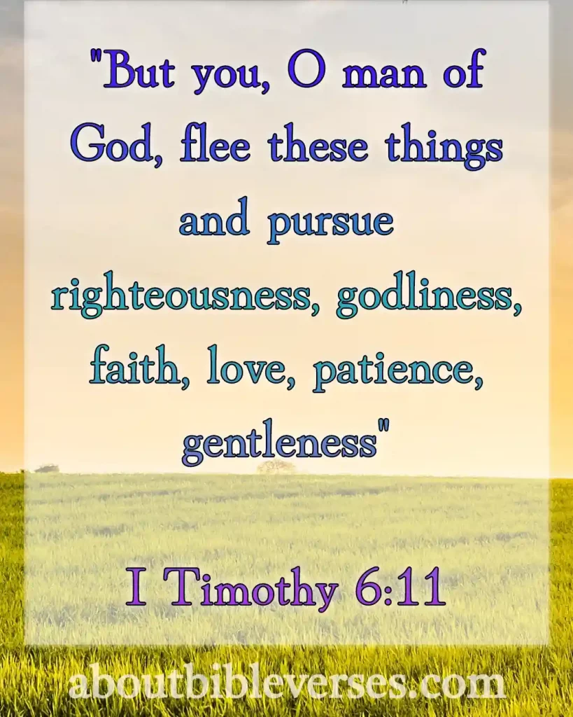 bible verses about righteousness (1 Timothy 6:11)