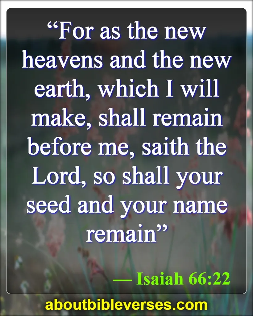 Bible Verses About Being Reunited With Loved Ones In Heaven (Isaiah 66:22)