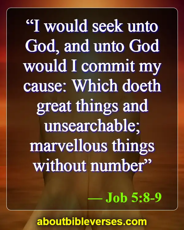 Bible Verses about Seeking God (Job 5:8-9 )
