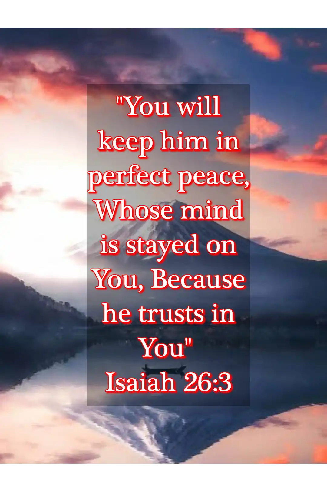 bible verses for depression (Isaiah 26:3)