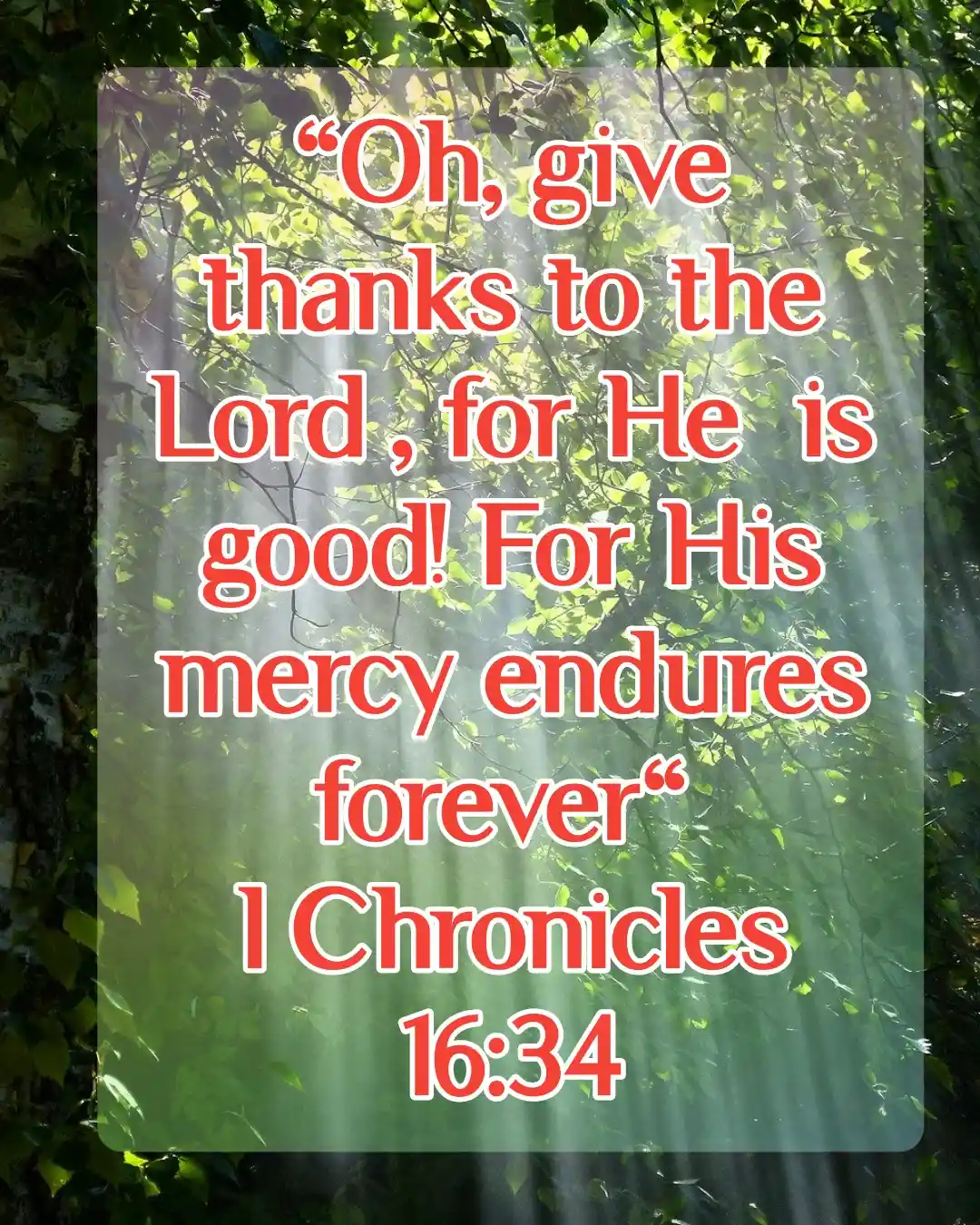 Good Bible Verses (1 Chronicles 16:34)