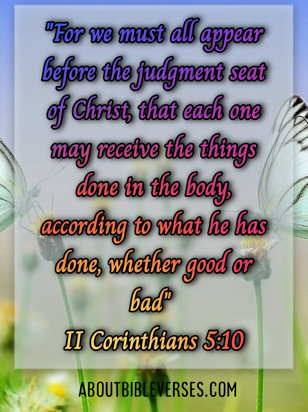 bible verses about judging (2 Corinthians 5:10)