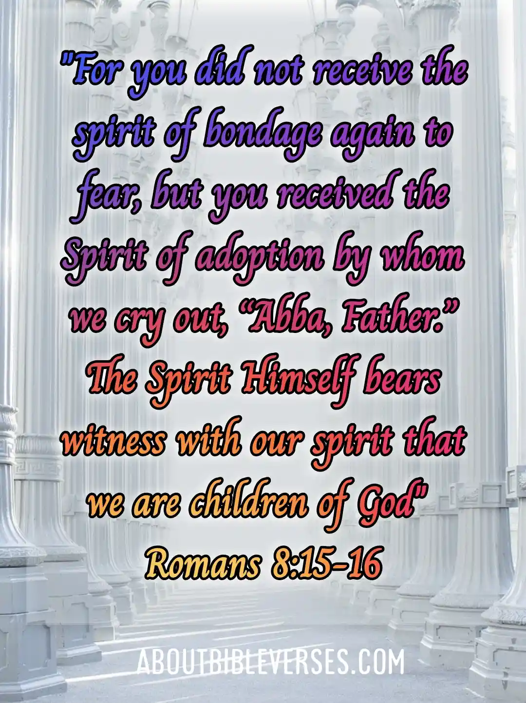 Today bible verse (Romans 8:15-16)
