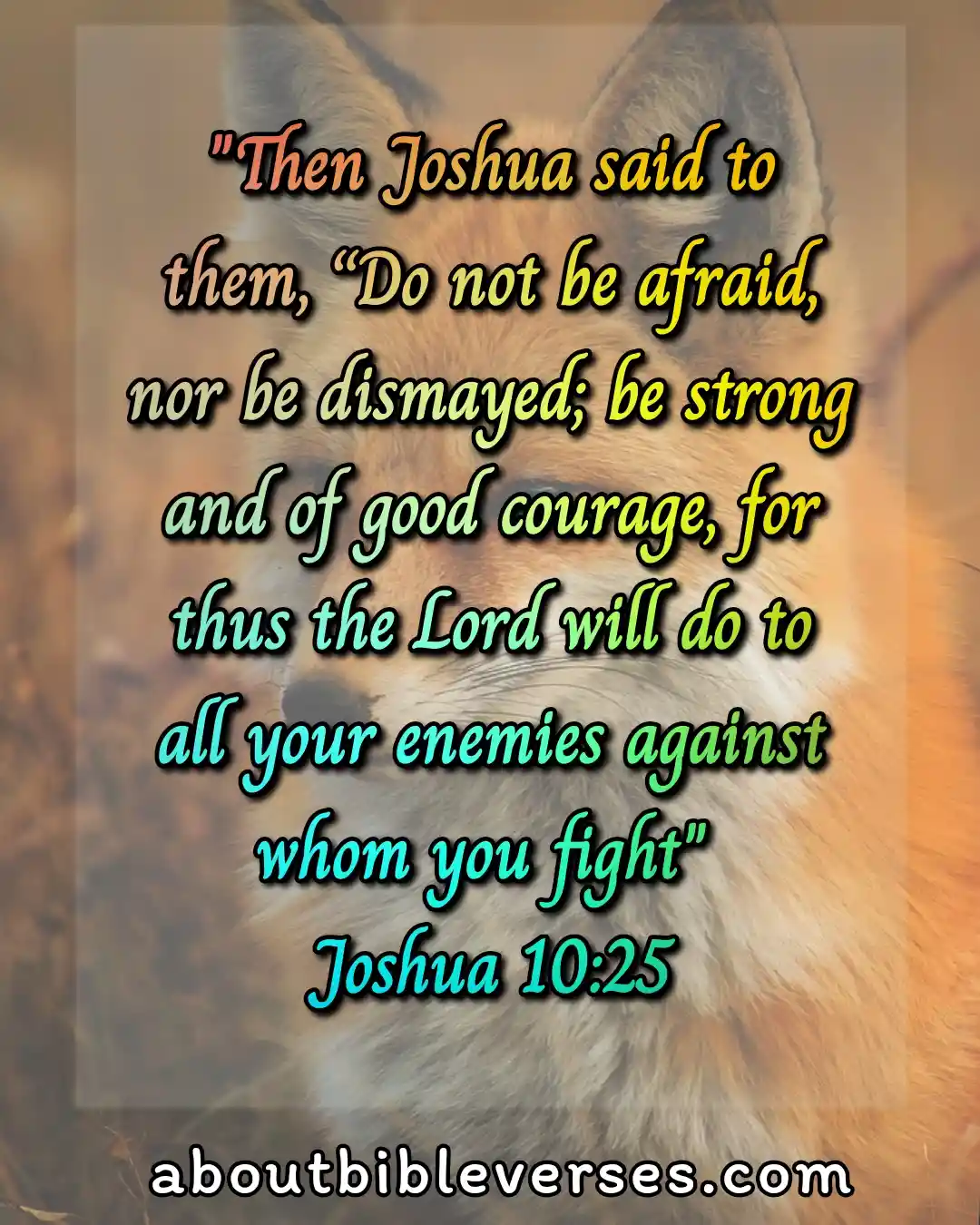 Bible Verses About Courage (Joshua 10:25)