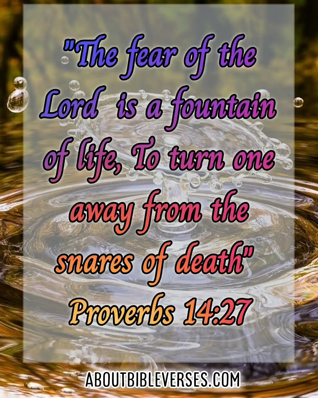 Bible Verses Fear Of God (proverbs 14:27)