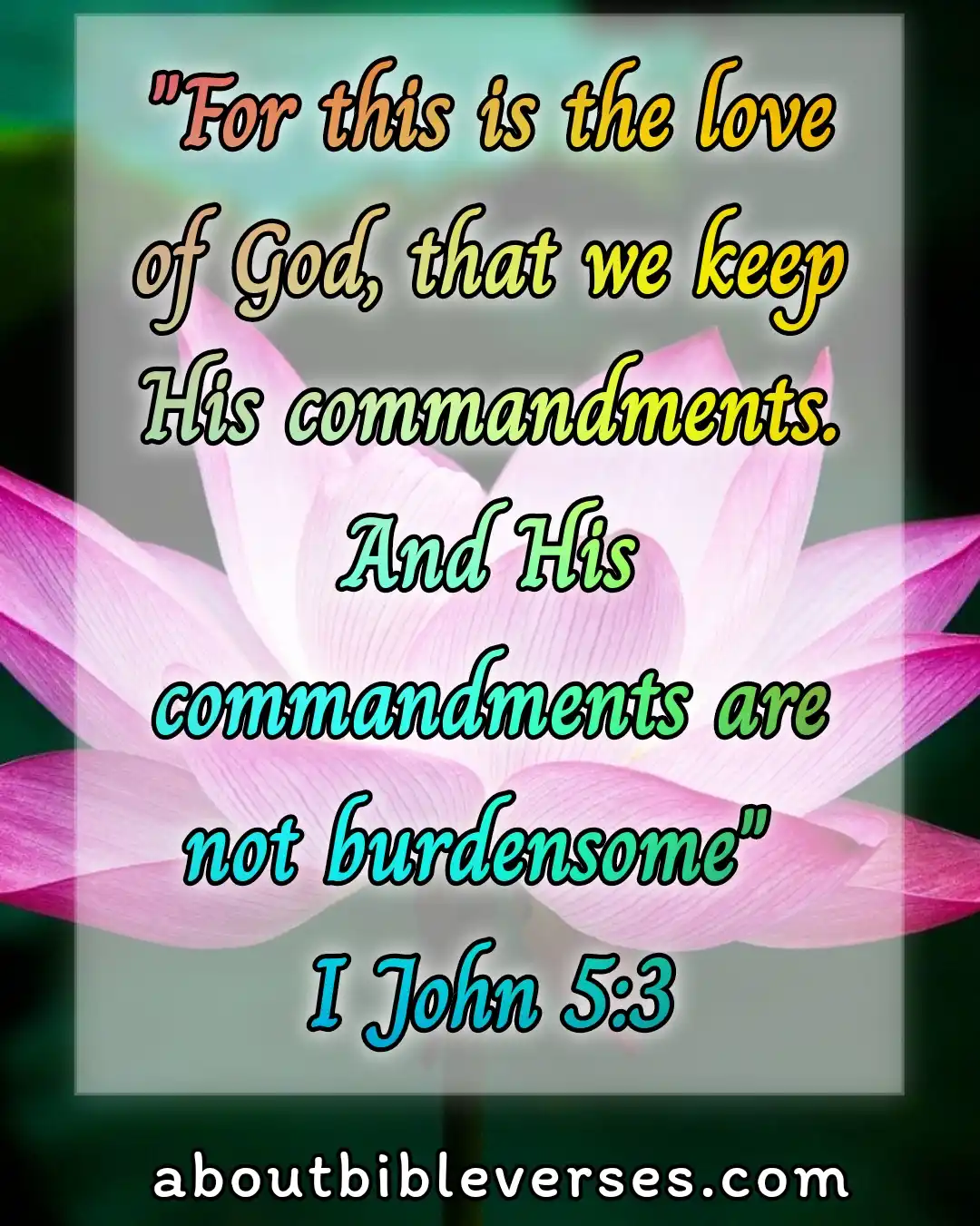 bible verses about Obedience (1 John 5:3)