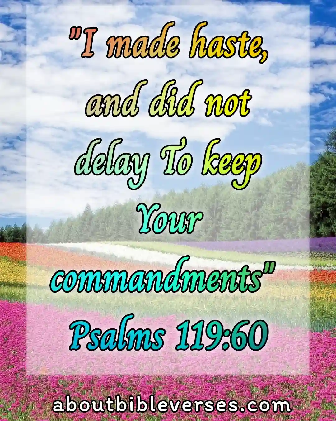 Today bible verse (Psalm 119:60)