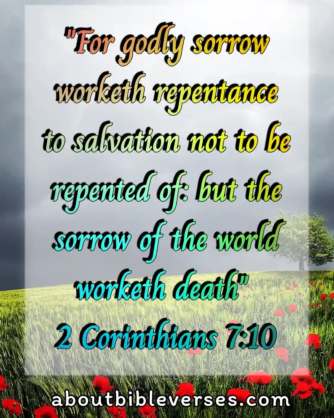 bible verses about repentance (2 Corinthians 7:10)