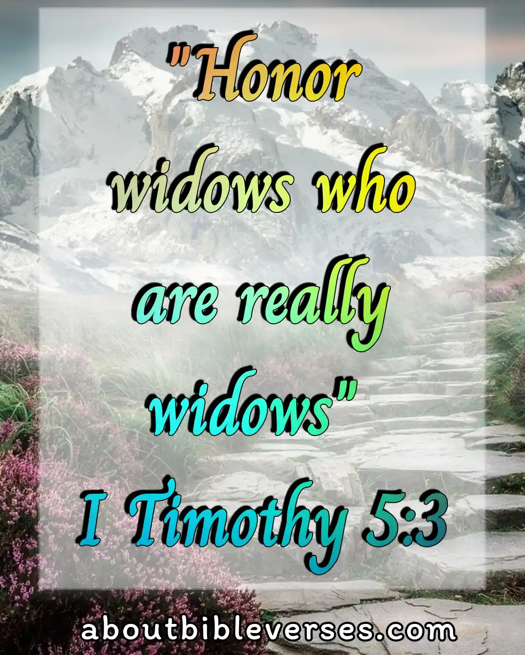 bible verses about widows (1 Timothy 5:3)