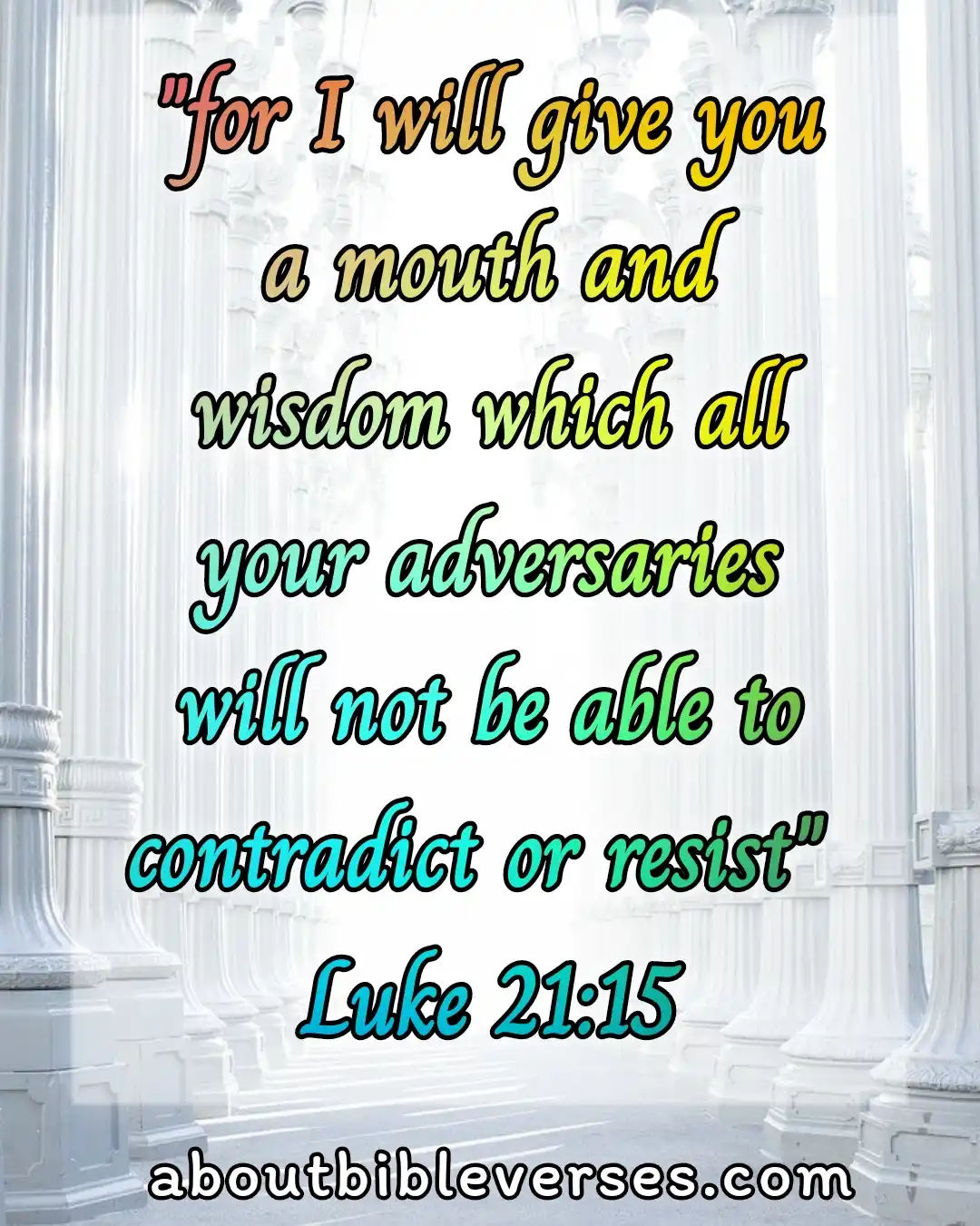 bible verses about wisdom (Luke 21:15)